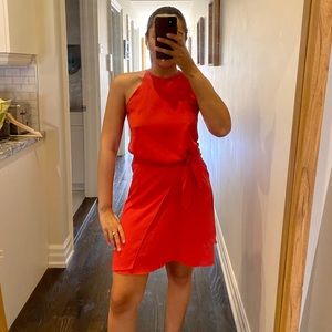 Wilfred red tie detail dress